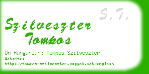 szilveszter tompos business card